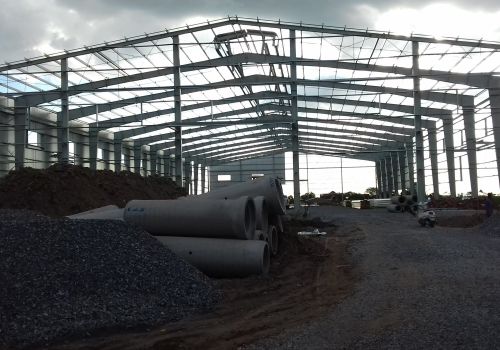 Thi công lắp đặt nhà xưởng kết cấu thép dự án nhà máy may Thuận Thành, Bắc Ninh